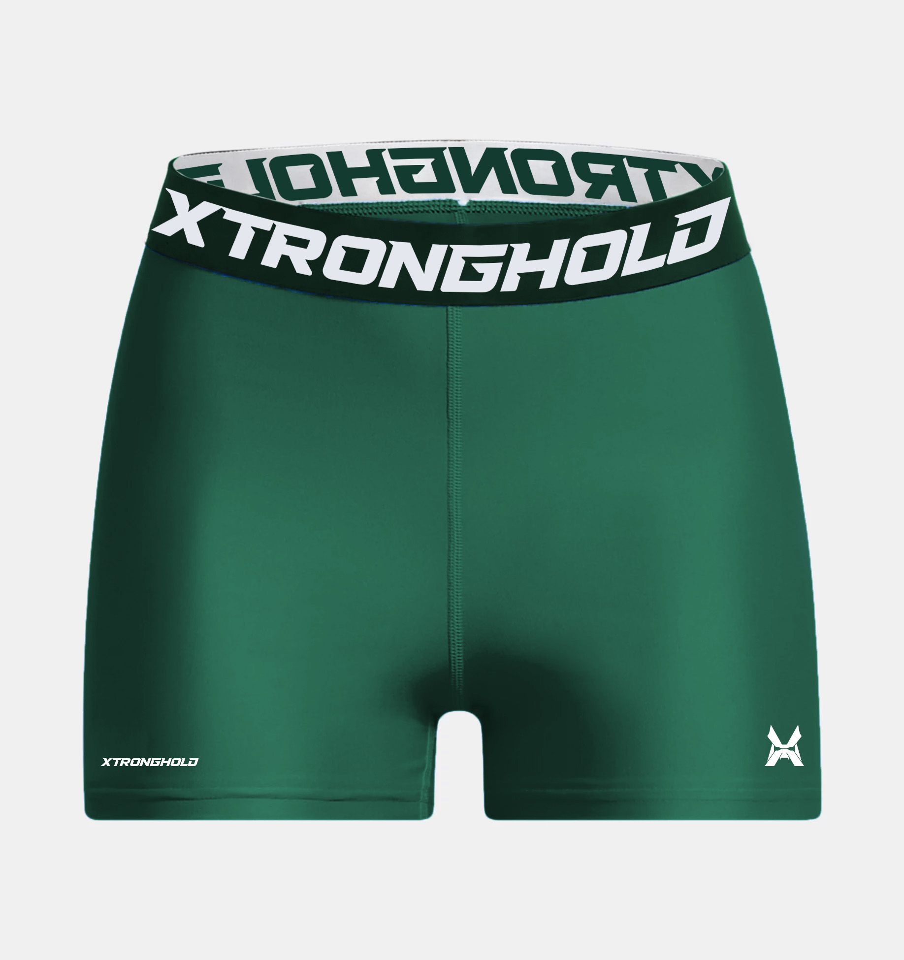 XTRD Women's 2inch Performance Compression Shorts Vivid Green 2" Women's Compression Shorts - Image 1
