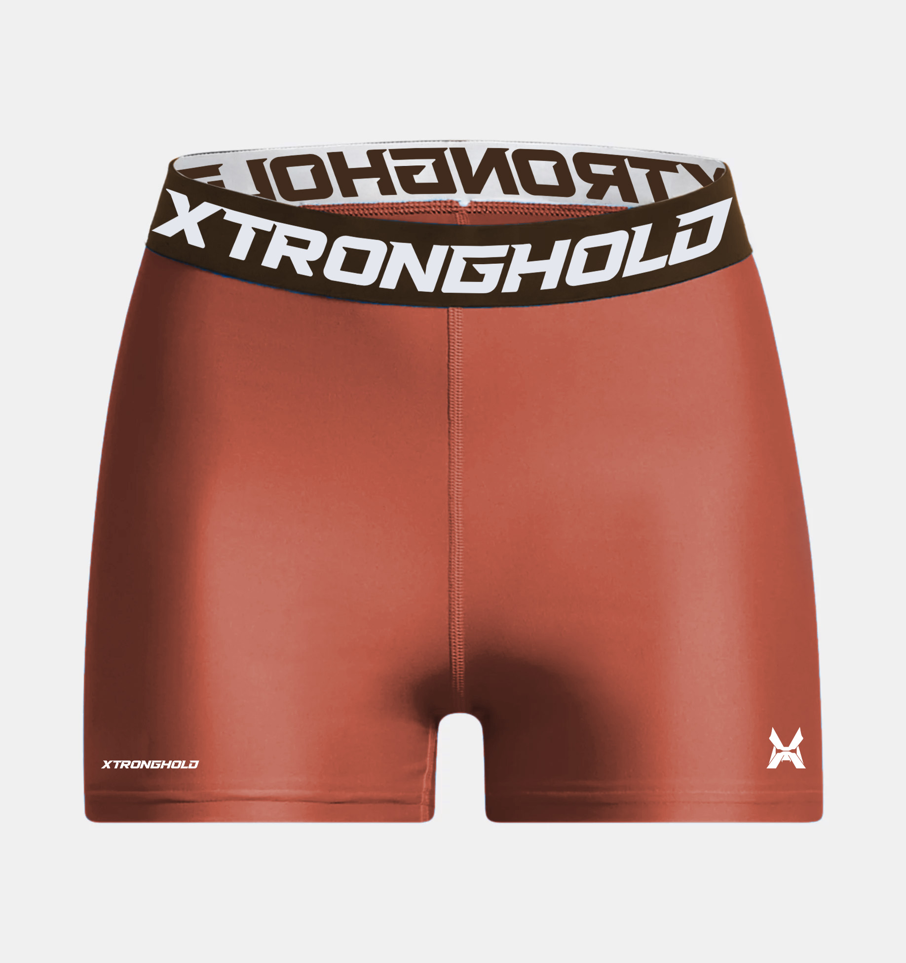 XTRD Women's 2inches Performance Compression Shorts Light Terra Cotta 2" Women's Compression Shorts - Image 3