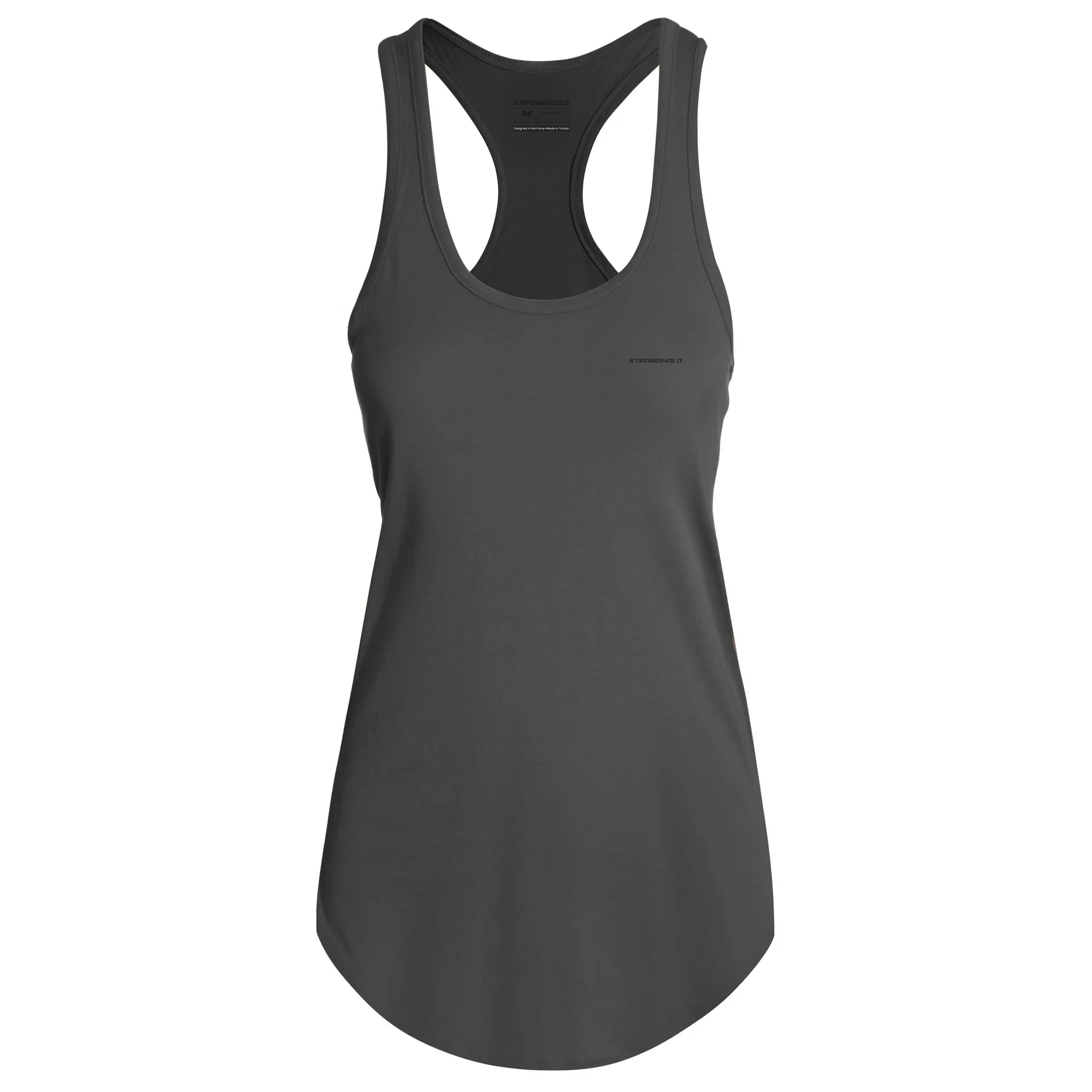XTRD Woman's Velocity Lite Racer Tank Top Steel Gray 03 Velocity Lite Racerback Women's Tank Top - Image 15
