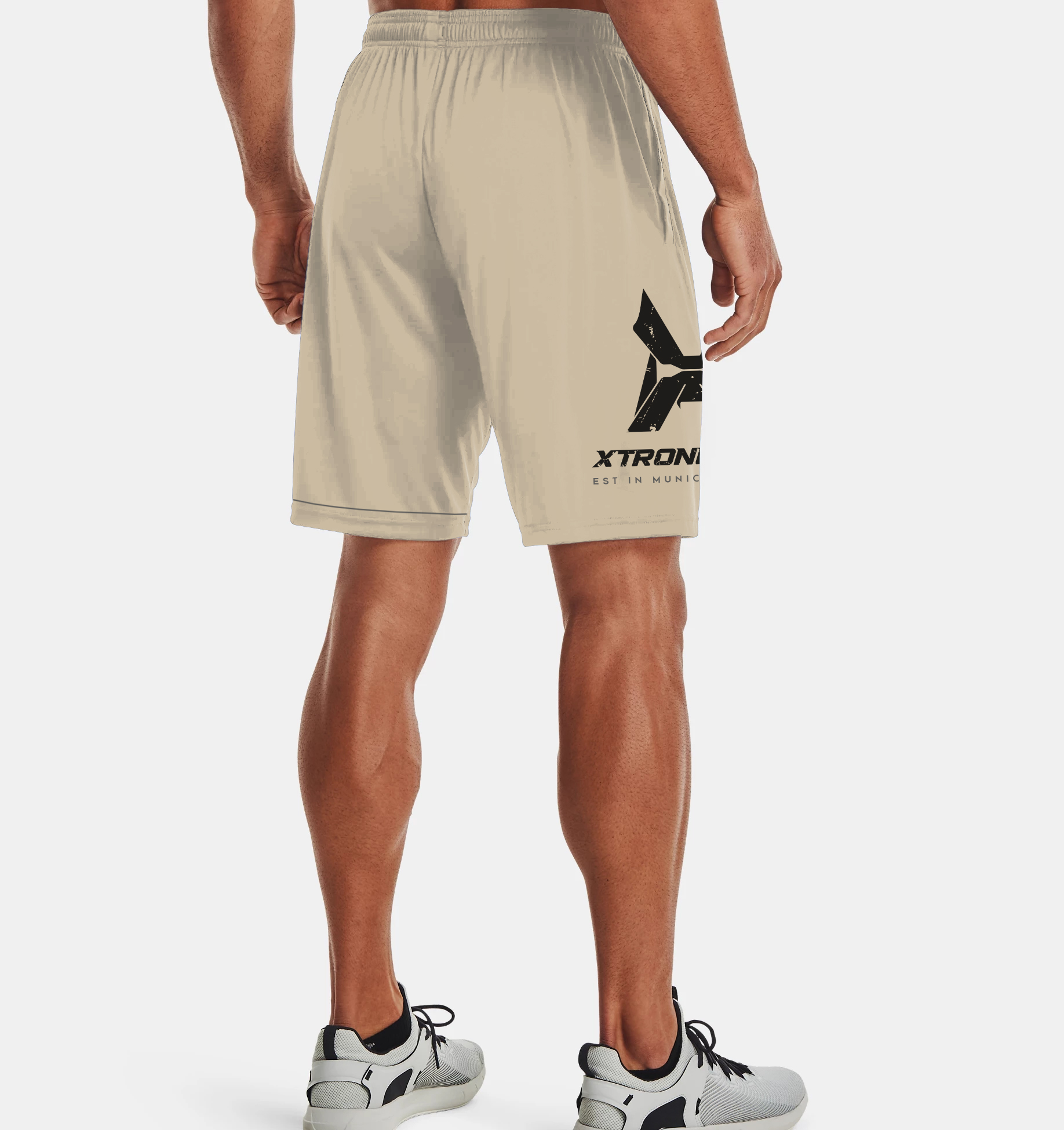 XTRD Mens Survivor Ciruit Training Shorts 1.0 Beige 02 Men's Survivor Cotton Blend Training Shorts 1.0 - Image 3