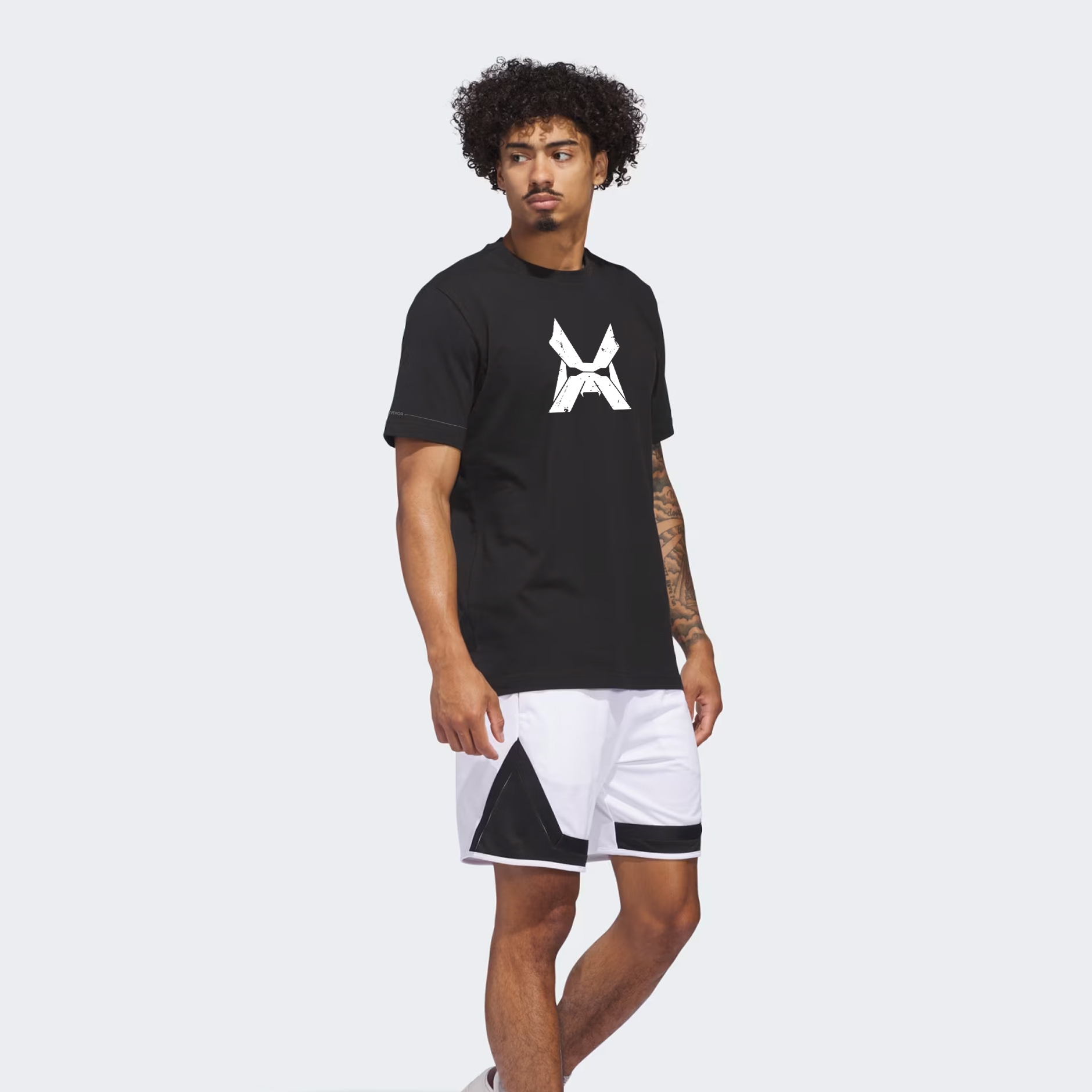 XTRD Men's Survivor Workout Cotton T Coal Black 03 Men's Survivor Workout Cotton T-Shirt - Image 19