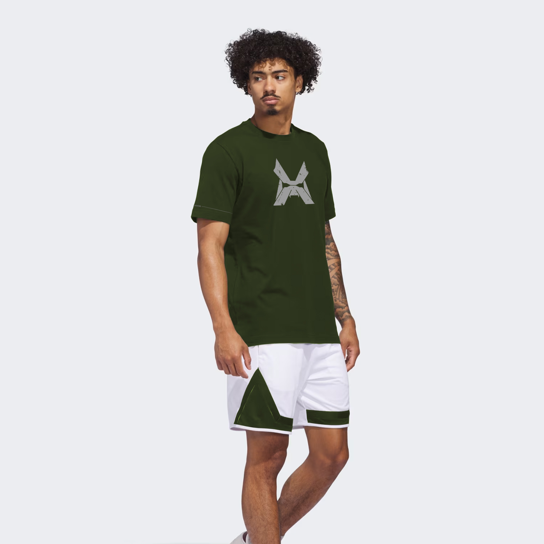 XTRD Men's Survivor Workout Cotton T Jungle Green 03 Men's Survivor Workout Cotton T-Shirt - Image 11