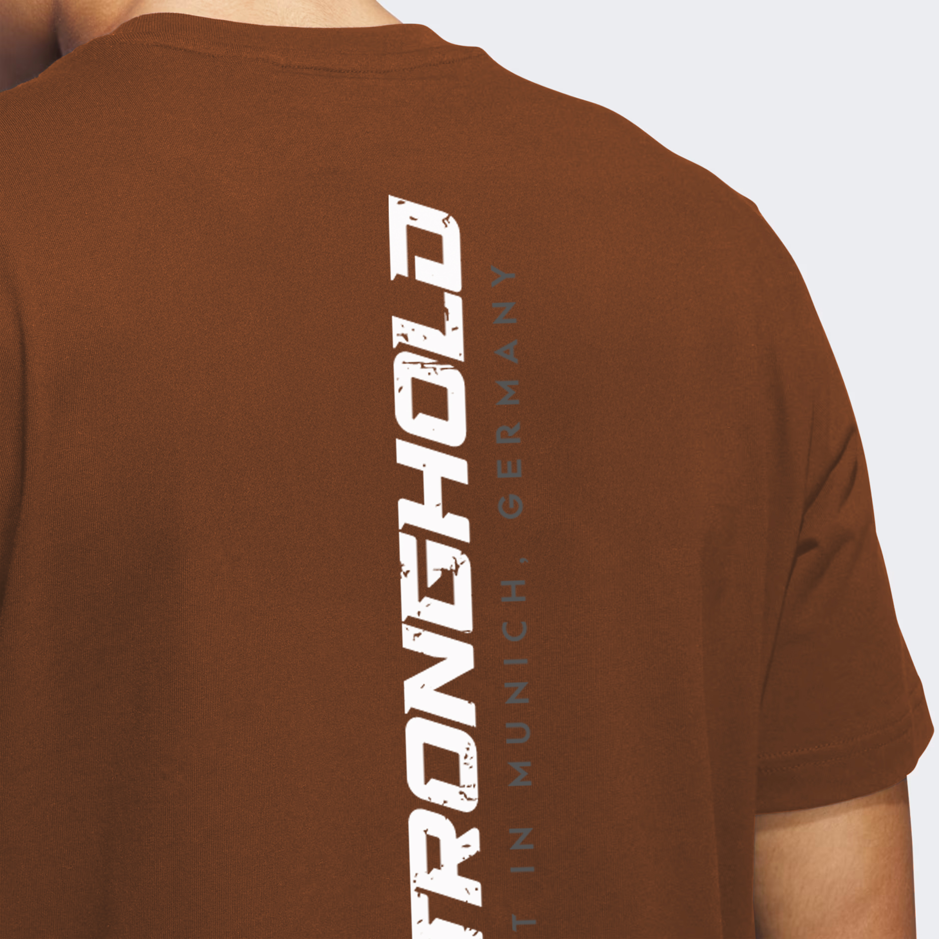 XTRD Men's Survivor Workout Cotton T Leather Brown 04 Men's Survivor Workout Cotton T-Shirt - Image 6