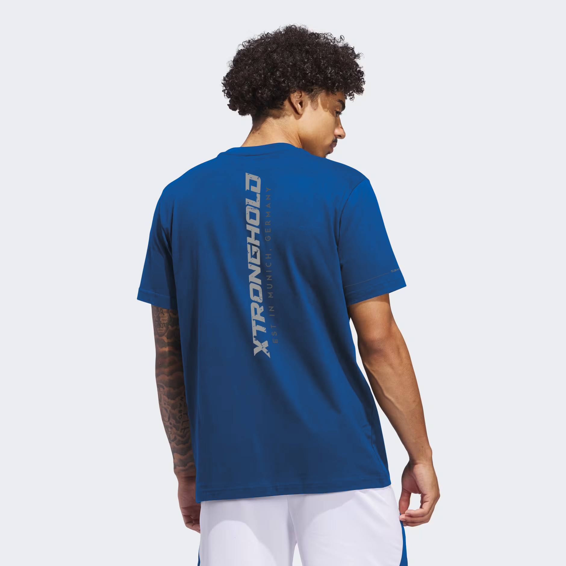 XTRD Men's Survivor Workout Cotton T Navy Force 02 Men's Survivor Workout Cotton T-Shirt - Image 4